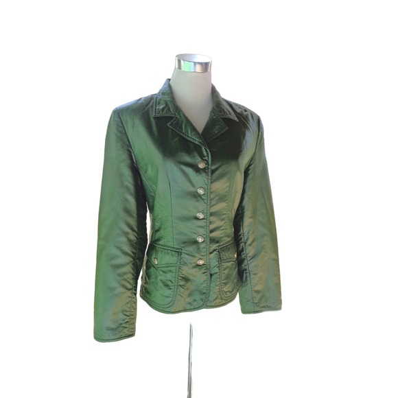 Moschino Green Quilted Short Jacket US 14 - Picture 6 of 7